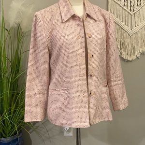 Sweat pink tweed blazer